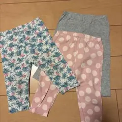 ユニクロ　7分丈レギンスパンツ 100cm 3枚セット