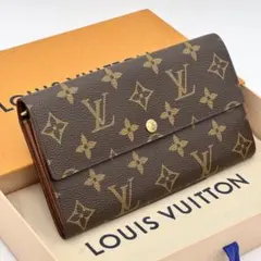 極美品 ルイヴィトン モノグラム エテュイ パピエ 三つ折り財布 折り