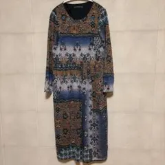 ZARA TRAFALUC ザラ 総柄 ロングワンピース エキゾチック L