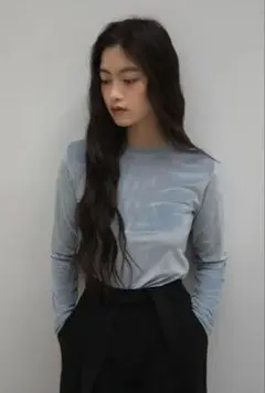 MOUSSYルミネ店舗限定販売LIMITED 2WAY VELOUR TOP - メルカリ
