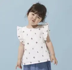 プティマイン　フルーツ刺繍チュニック　ブラウス　トップス　120