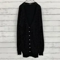 LIP SERVICE カーディガン M相当 黒 ドット 春夏秋冬 レディース