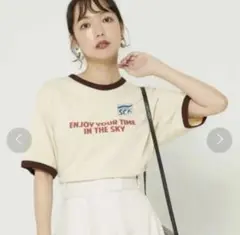 FREAK'S STOREリンガーTシャツブラウン✖️イエローのサムネイル
