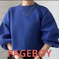 【PAGEBOY】ページボーイ　クロップド丈ニット　ホワイト　レディース　ニット