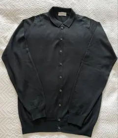 JOHN SMEDLEY ジョンスメドレー ポロカラーニットカーディガンnavy 