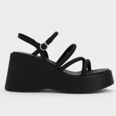 CHARLES&KEITH リンドン サテンストラッピープラットフォームウエッジのサムネイル