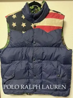 RALPH LAURENダウンベスト 星条旗xカモフラージュ　リバーシブル