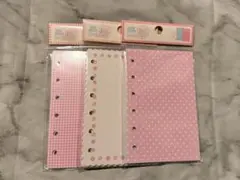 MERING メリング　A7 シール台紙リフィル チェック　ストロベリー　ドット