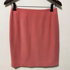 90'〜00'海外古着【M】 タイトスカート 無地膝丈上品ピンク　オフィス
