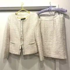 UNTITLED ホワイト ツイード セットアップ サイズ2