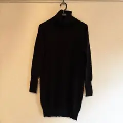 UNIQLO ブラック カシミヤ100% タートル ニットワンピ M レディース