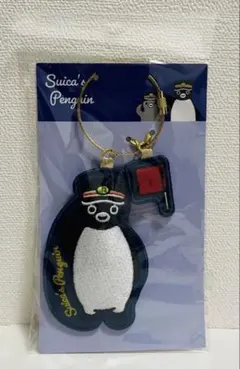 土日限定価格】Suicaのペンギン×クラフトレザーキーホルダー（BLACK