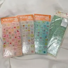 【当時物】タイルシール ドロップブロックシール ハムスター 未使用 4セット