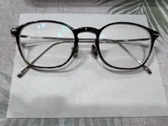 ブラウン メタルフレーム オーバルメガネ