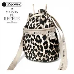 レスポートサック×メゾンドリーファー レオパード柄 2way巾着ショルダーバッグ