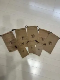 （美品）HERMES 布製 巾着 保存袋 8枚