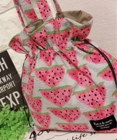 ＊handmade＊2way⭐️【北欧】う早この布❣️ミニトート♡巾着袋 ⭐️