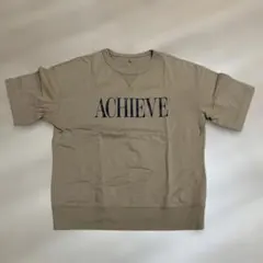 GU ジーユー カラシ色 ロゴ Tシャツ 150cm