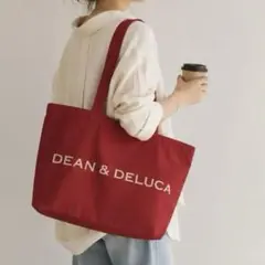DEAN & DELUCA 2008 5周年 限定トートバッグ 赤 大容量のサムネイル