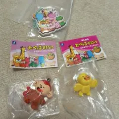 たべっ子どうぶつ　すやすやフィギュア　さる　ひよこ　ラバーマスコット