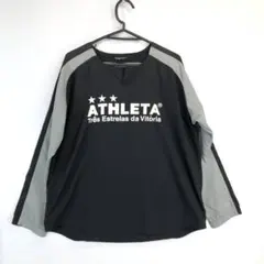 ATHLETA 長袖プラクティスシャツ ピステ グレー ブラック タグ切れ
