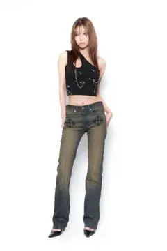 新品未使用THEREDTHREAD トップス Theredthread S lace up curve tops THEREDTHREAD / ザ