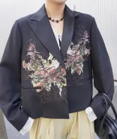 Ameri♡ PIXEL FLOWER PRINT SHORT JACKETのサムネイル