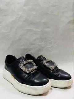 +diana 超軽量　ビジューバックル　スリッポン　厚底　24