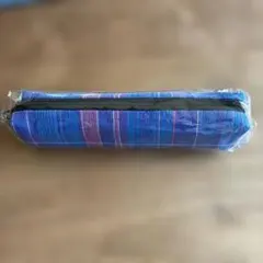 青系ストライプ ペンケースのサムネイル