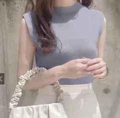 新品未使用 GRL ノースリーブハイネックニットトップス[kz225]