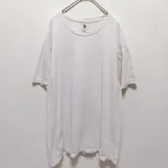 ❤ユーエスポロアッスン 無地 Tシャツ クルーネック 半袖 無地 XL 白 綿のサムネイル