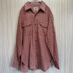 Levi's リーバイス 赤白チェック 長袖シャツ ネルシャツ L