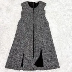 ✨美品✨ ブラミンク ワンピース ツイード マキシ丈 フリンジ Aライン