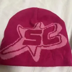 SC ロゴ ニット帽 ビーニー ピンクのサムネイル