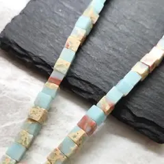 《10ヶ》 6.5mm　キューブ　インプレッションストーン　天然石