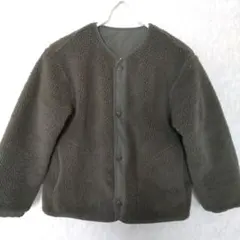 UNIQLOリバーシブルボアジャケット130カーキ