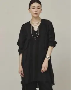 カレンソロジー　コットンレーヨンレースチュニック　ブラック Curensology（カレンソロジー）の「Curensology(カレンソロジー