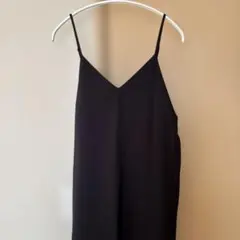 GU 黒のキャミソールロングワンピース