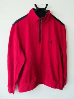 NAUTICA（ノーティカ）ハーフジップスウェット M レッド