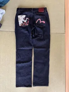 EVISU 刺繍デザイン ダークブルーデニム