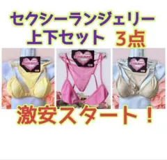 激安スタート ④セクシー ランジェリー 上下セット フリーサイズ 3点