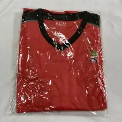 富里スイカロードレース ROM メッシュ Vネック Tシャツ 赤　黒　マラソン