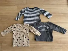 長袖Tシャツ3枚セット　80cm