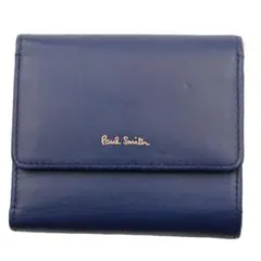 Paul Smith 折り財布 本革 インサイド ネイビー D20430 訳アリ