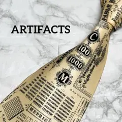 美品　ARTIFACTS アーティファクト　ネクタイ　おしゃれ　バンダナ柄　数字