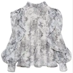 SNIDEL トワルドジュイ オーガンジーシースルーブラウス　長袖