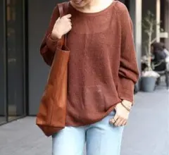【新品・紙タグ付】ドゥで購入・DEMYLEEのLINEN プルオーバーのサムネイル