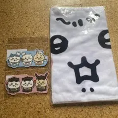 販促フェイスタオル(ちいかわ汗) &ちいかわカフェ•ゆるカットビッグステッカー