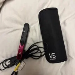 VS Sassoon ストレートヘアアイロン ブラック/ピンク　カバー付き