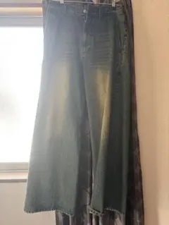 WYM CURVED FLARE DENIM SLACKS